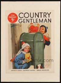 1s095 COUNTRY GENTLEMAN magazine cover February 1938 cute Valentine's Day art by Hy Hintermeister!