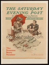 1s083 SATURDAY EVENING POST magazine cover July 19, 1902 great artwork by Harrison Fisher!