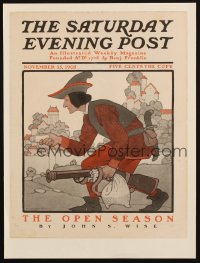 1s084 SATURDAY EVENING POST magazine cover November 25, 1905 great hunting art by Guernsey Moore!