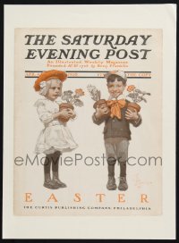 1s086 SATURDAY EVENING POST magazine cover April 4, 1908 art of cute kids by J.C. Leyendecker!