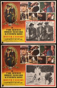 1s163 BUTCH CASSIDY & THE SUNDANCE KID 8 Mexican LCs R1970s Paul Newman, Robert Redford, Ross!