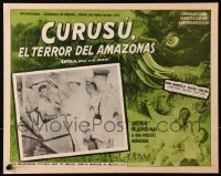 1s212 CURUCU, BEAST OF THE AMAZON Mexican LC 1956 Universal horror, Bromfield, cool monster art!