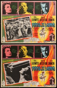 1s200 FIRE DOWN BELOW 3 Mexican LCs 1957 Rita Hayworth, Robert Mitchum, Jack Lemmon!