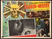 1s226 SKULL Mexican LC 1966 close up of Peter Cushing about to kill woman in her sleep!