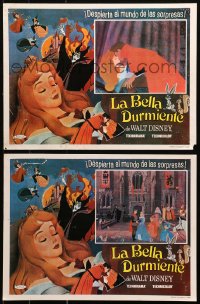 1s170 SLEEPING BEAUTY 8 Mexican LCs R1979 Disney fairy tale cartoon classic, great color scenes!