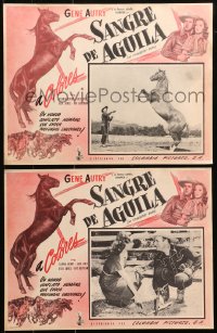 1s194 STRAWBERRY ROAN 4 Mexican LCs 1947 great images of Gene Autry, Gloria Henry & Champion!