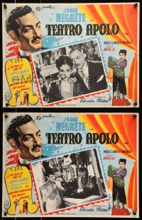 1s175 TEATRO APOLO 8 Mexican LCs 1950 Jorge Negrete & pretty Maria de los Angeles Morales!