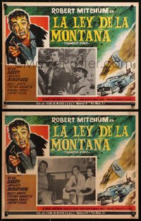 1s195 THUNDER ROAD 4 Mexican LCs 1958 Robert Mitchum and son Jim with pretty Sandra Knight!