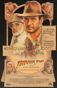 1s044 INDIANA JONES & THE LAST CRUSADE video 11x17 standee 1989 Struzan art of Ford & Sean Connery!