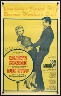 1s255 BUS STOP Benton REPRO WC 1990s sexy smiling Marilyn Monroe held by cowboy Don Murray!