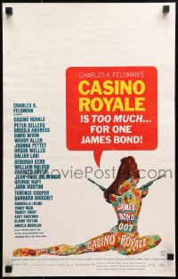 1s258 CASINO ROYALE WC 1967 all-star James Bond spy spoof, sexy psychedelic art by Robert McGinnis!