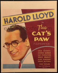 1s259 CAT'S PAW WC 1934 close up of smiling Harold Lloyd with his trademark glasses!