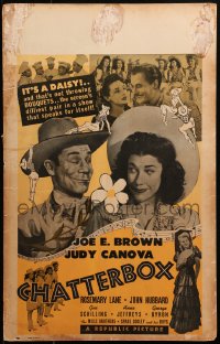 1s261 CHATTERBOX WC 1943 wonderful image of cowboy Joe E. Brown & cowgirl Judy Canova!