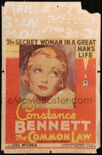 1s264 COMMON LAW WC 1931 art of Constance Bennett, working as a nude model in Paris, ultra rare!