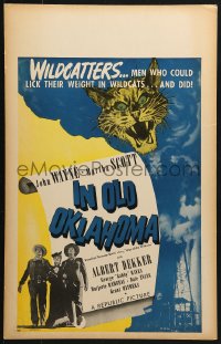1s297 IN OLD OKLAHOMA WC 1943 wildcatter John Wayne, Martha Scott & Dale Evans in the oil fields!