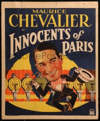1s300 INNOCENTS OF PARIS WC 1929 art of Maurice Chevalier performing with chorus girls, very rare!