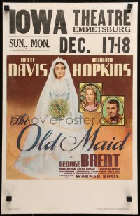 1s325 OLD MAID WC 1939 full-length bride Bette Davis + Miriam Hopkins & George Brent, ultra rare!