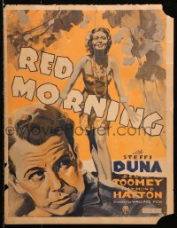 1s333 RED MORNING WC 1935 great art of sexy tropical Steffi Duna standing behind Regis Toomey!
