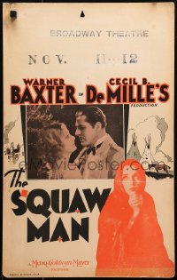 1s352 SQUAW MAN WC 1931 Cecil B. DeMille, Warner Baxter loves Lupe Velez & Eleanor Boardman, rare!