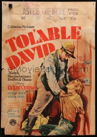 1s359 TOL'ABLE DAVID WC 1930 great Spicker art of Noah Beery tormenting Richard Cromwell!