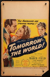 1s360 TOMORROW THE WORLD WC 1944 Fredric March & Betty Field try to redeem Nazi youth Skip Homeier!