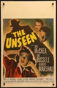 1s362 UNSEEN WC 1944 Joel McCrea, Gail Russell, Herbert Marshall, more deadly than The Uninvited!