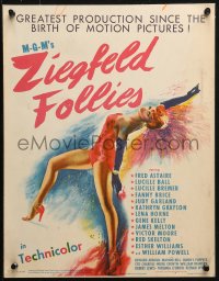 1s374 ZIEGFELD FOLLIES WC 1945 wonderful art of sexy Lucille Ball in skimpy outfit, very rare!