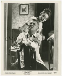 1t225 CHARADE 8x10 still 1964 Audrey Hepburn rubs linimint on Cary Grant's injured back, Donen!