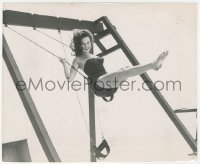 1t229 CHARLOTTE AUSTIN 8.25x10 still 1953 the sexy actress smiling in skimpy outfit on swing!