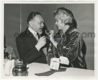 1t233 CINCINNATI KID candid 8x10 still 1965 Joan Blondell feeding donut to Edward G. Robinson!