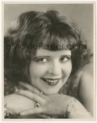 1t237 CLARA BOW 7.75x9.75 still 1920s wonderful super close smiling portrait with her hands clasped!
