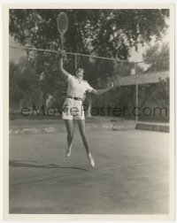 1t244 CLAUDETTE COLBERT 8x10.25 still 1933 playing tennis on vacation after Sign of the Cross!