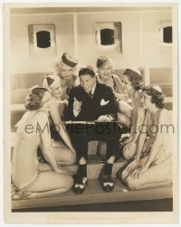 1t249 COLLEGE HUMOR 8x10.25 still 1933 Jack Oakie explains to a sextet of sexy Ox Road Co-Eds!