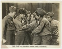 1t262 CRIME SCHOOL 8x10 still 1938 Billy Halop, Huntz Hall & Dead End Kids close up in uniforms!