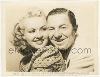 1t272 DAY THE BOOKIES WEPT 8x10 still 1939 great smiling portrait of Joe Penner & Betty Grable!