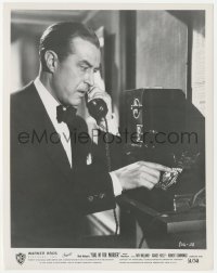 1t288 DIAL M FOR MURDER 8x10.25 still 1954 Hitchcock, worried Ray Milland making urgent phone call!