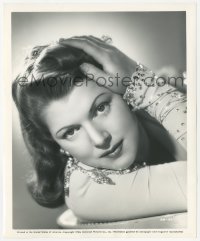 1t289 DIANA BARRYMORE 8.25x10 still 1943 Universal studio portrait wearing blouse with sequins!