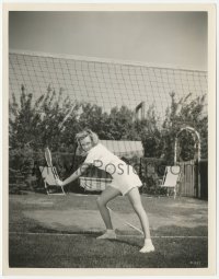 1t295 DOROTHY LEE 8x10.25 news photo 1931 playing badminton faster than tennis by Fred Hendrickson!