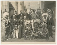1t298 DOUGLAS FAIRBANKS SR/CHARLIE CHAPLIN/MARY PICKFORD 8x10 news photo 1920s at UA with Indians!