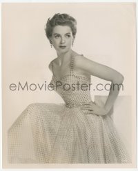 1t310 DREAM WIFE 8x10 still 1953 beautiful Deborah Kerr modeling silk organdy dress dotted w/gold!