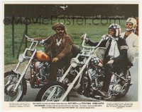 1t021 EASY RIDER color 8x10 still 1969 Peter Fonda, Dennis Hopper & Jack Nicholson on motorcycles!