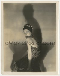 1t328 EVIDENCE 8x10.25 still 1929 incredible portrait of young exotic Myrna Loy casting a shadow!