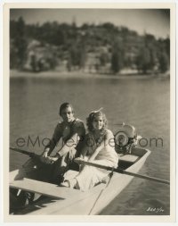1t346 FIGHTING CARAVANS candid 8x10 still 1931 Gary Cooper teaches Lili Damita how to row a boat!
