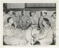 1t356 FOLLOW THE BOYS 8.25x10 still 1944 showgirl Elinor Counts entertaining troops by Estabrook!