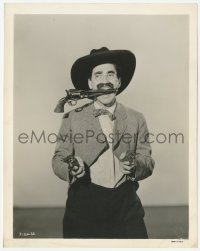 1t401 GO WEST 8x10.25 still 1940 best portrait of Groucho Marx with two guns drawn & one in mouth!