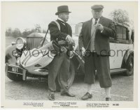 1t406 GOLDFINGER 8x10.25 still 1964 Gert Frobe plays golf & Oddjob is his caddy by Rolls-Royce!