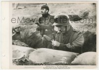 1t414 GREAT DICTATOR 8x11 key book still 1940 great c/u of Charlie Chaplin in trench with mortar!