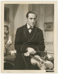 1t439 HOUND OF THE BASKERVILLES 8x10.25 still 1939 Basil Rathbone as Sherlock Holmes with violin!