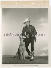 1t463 IN OLD AMARILLO 8.25x11 still 1951 portrait of Roy Rogers & his dog Bullet by Roman Freulich!