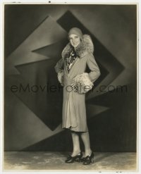 1t497 JEAN ARTHUR 7.75x9.5 still 1920s modeling cool outfit over deco background early in career!